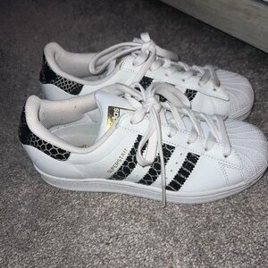 Adidas Superstar in Black Snake Skin